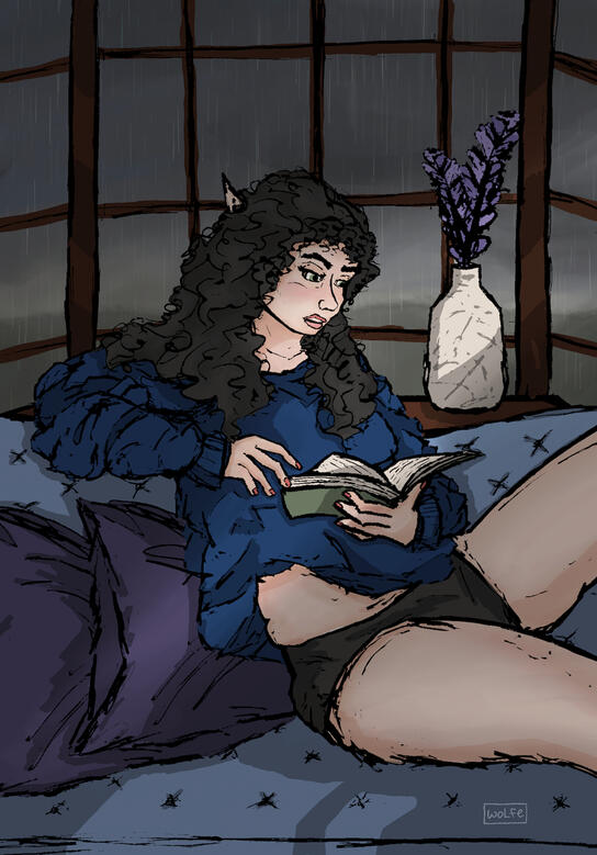 maeve rainy day reading (by me)